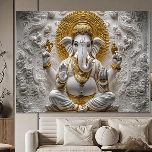 Tapisserie murale imprimée en 3D Bouddha Religion <span class=keywords><strong>indienne</strong></span> Shiva Ganesha Yoga Méditation Décoration murale pour salon Chambre - Product Image 5