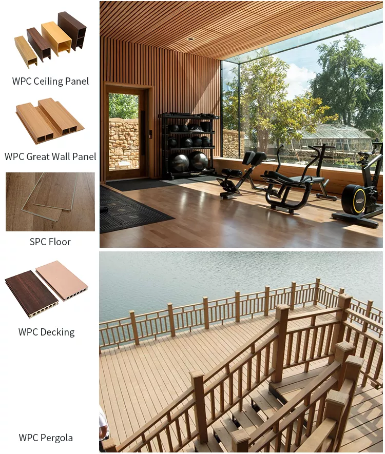 Plastic Crack Resistant WPC Decking WPC Terrace Board 140x25x2900