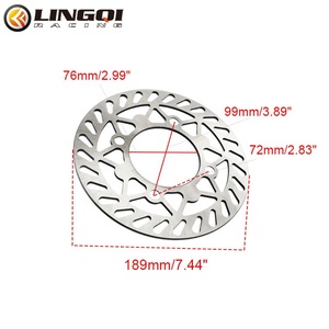 LINGQI Racing Iron 摩托车前后轮卡钳转子盘 <span class=keywords><strong>190mm</strong></span> 转子盘适用于 110cc-160cc 越野摩托车越野车 - Product Image 2