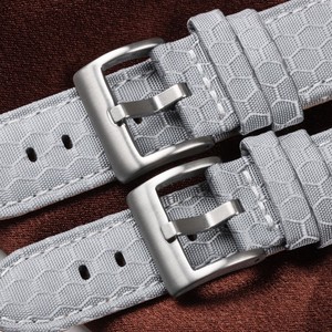 Bracelet de montre universel hexagone en cuir nylon classique de haute qualité pour bracelet Samsung <span class=keywords><strong>Garmin</strong></span> Smartwatch 20/22mm - Product Image 3