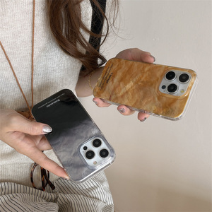 Funda de Lujo con Textura de Lámina de Estaño Glaciar de Doble Capa para iPhone 17ProMax 16 15 14 13 (Modelo para Parejas) - Product Image 5