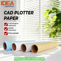 Papel Diazo Azul para Ingeniería, Precio de Fábrica IDEA, Papel para Planos, Rollo de Papel para Plotter, 80gsm, Papel Blanco para Plotter