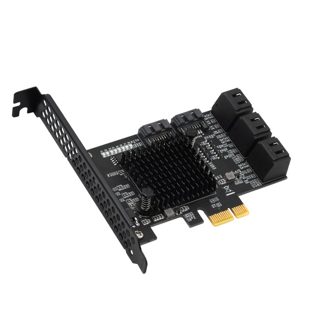 8-port SATA Hard Drive Expansion Card PCI-E to SATA3.0 X1 Desktop Built-in Solid-state Drive Adapter Card