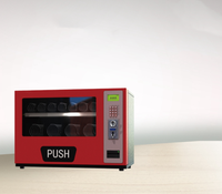 Mini distributeur automatique de boissons en boîte à 2 couches pour hôtels Distributeur automatique de bureau avec fonction de tissu SDK inclus