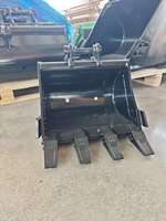 Bucket Mini Excavator 200mm-600mm Pin 25mm dengan Gigi untuk 1-3T