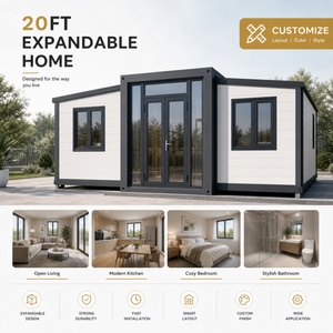 Casa Modular Prefabricada Expandible <span class=keywords><strong>de</strong></span> Doble Ala <span class=keywords><strong>de</strong></span> Alta Calidad <span class=keywords><strong>de</strong></span> 20 pies con Opción <span class=keywords><strong>de</strong></span> 40 pies para Alquiler <span class=keywords><strong>de</strong></span> Anexo/Jardín - Product Image 3