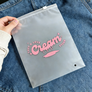 Sacchetti in Plastica Opaca Personalizzati con Logo, <span class=keywords><strong>Materiale</strong></span> PE OPP Richiudibile con Zip <span class=keywords><strong>per</strong></span> <span class=keywords><strong>Imballaggio</strong></span> di Abbigliamento e Magliette - Product Image 6