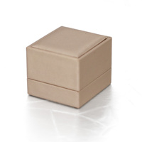 Caja de Joyería de Papel Perlado de Lujo con Logotipo Personalizado, Caja de Regalo con Bisagras para Anillos y Aretes