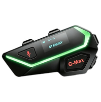 Casque d'intercom sans fil pour moto G-Max avec radio FM, partage de musique et étanchéité IP67