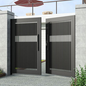 Porte de cour moderne en alliage d'aluminium fini, étanche, avec ouverture latérale, pour usage extérieur dans les fermes et les villas - Product Image 3
