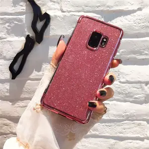 Plating Lembut TPU Gradient Silikon Case untuk Samsung Galaxy S8 S9 Plus S10 Lite S6 S7 Edge A7 A8 A6 2018 A5 J5 J7 2017 Cover Case