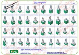 Potentiomètres à bouton double courroie 9 mm avec manchon d'axe 7 mm RV0971GS - Product Image 2