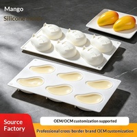 Moule en silicone de qualité alimentaire pour sphères et formes de fruits variées, idéal pour la pâtisserie 3D française, les mousses et les gâteaux