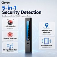 Détecteur de caméra cachée 5-en-1 : Scanner de signal RF anti-espion, localisateur de traceur GPS magnétique, détecteur portable de vibrations GSM pour véhicules et portes
