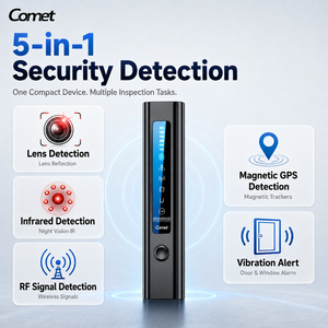 Détecteur de <span class=keywords><strong>caméra</strong></span> cachée 5-en-1 : Scanner de signal RF anti-<span class=keywords><strong>espion</strong></span>, localisateur de traceur GPS magnétique, détecteur portable de vibrations GSM pour véhicules et portes - Product Image 3