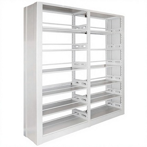 <b>School</b> Library Furniture Modern Metal Barrister Shelf Rectangular Furniture With Back Freestanding Durable Commercial Use - Product Image 1