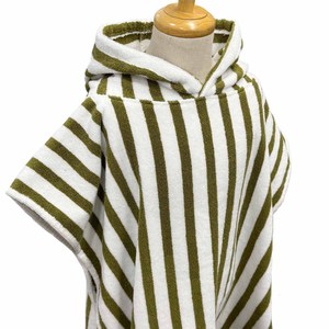 Serviette <span class=keywords><strong>de</strong></span> plage à capuche en tissu éponge rayé personnalisable avec logo, en coton écologique, pour bébés et enfants, vente en gros Softextiles - Product Image 1