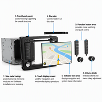 Lecteur multimédia Android 7 pouces pour voiture, GPS, navigation, autoradio, écran tactile HD, Ford F250 F350 2006-2014, autoradio multimédia, tableau de bord, MP3, USB