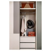Système d'organisation de placard, armoire, dressing, chambre à coucher moderne personnalisée avec tiroirs et portes en verre