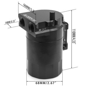 Réservoir universel en aluminium à déflecteur, réservoir d'huile, récupérateur d'huile avec raccords de 9 mm et 15 mm et jauge à huile - Product Image 3