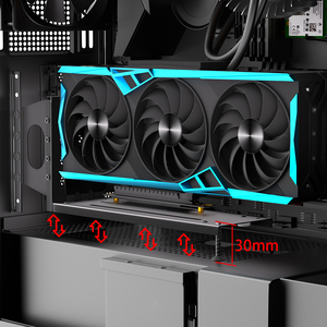 ขายึดอะลูมิเนียมอัลลอยด์แบบแนวตั้ง 3 ช่องสำหรับติดตั้ง GPU พร้อมสาย PCIe 4.0 Riser และแท่นเชื่อมต่อ GPU ภายนอกสำหรับเดสก์ท็อป - Product Image 6