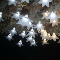 Luces Decorativas para Techo de Boda, Flores de Lirio, 10 Cabezas de Convolia, Guirnaldas de Luces LED Colgantes para Decoración de Bodas