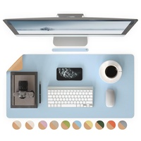 Tapis de bureau en cuir PU grand format OEM, tapis de souris de jeu étendu, antidérapant, imperméable, double face, tailles personnalisables