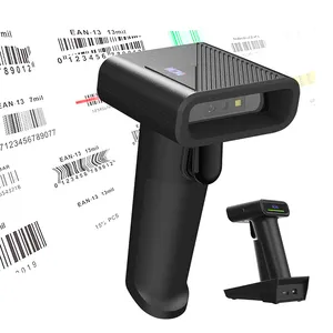 Wireless 2d Barcode Scanner With Stand Automatic Sensing Scanning Qr Bar Code Reader Pdf417 For Mobile Payment