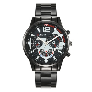 Montre Homme Tendance en Acier Inoxydable Doré, Montre-Bracelet à Quartz Style Sportif, Multi-Cadrans, Montre d'Affaires - Product Image 4