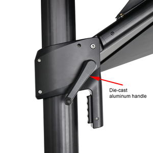 Ombrello romano quadrato 3*3M esterno giardino giardino Patio ombrelloni bar a prova di sole a prova di acqua mobili esterni ombrelloni esterni - Product Image 4