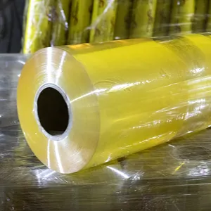 طبقة لاصقة بلاستيكية للطعام PVC طبقة قابلة للتمدد مخصصة OEM لفافة آمنة على الغذاء شفافة مقاومة للرطوبة منزلية