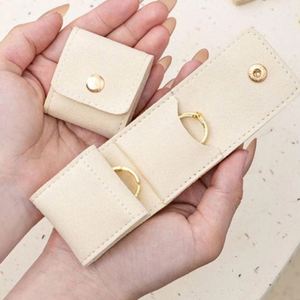 <b>Mini</b> Travel Jewelry Organizer <b>Pouch</b> Waterproof Durable Foldable Earring Ring Storage Bag for Women Stylish and Fashionable - Product Image 1