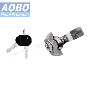 AOBO Puerta de armario industrial de acero inoxidable Perilla de ala cuarto de vuelta AISI 316 Cerradura de leva con llave <span class=keywords><strong>1333</strong></span> - Product Image 2