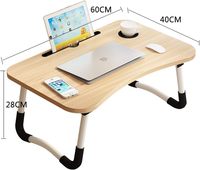 Support de bureau moderne en bois et métal, pliable, réglable en hauteur, pour ordinateur portable et support de livre, pour la maison, le bureau et l'ordinateur
