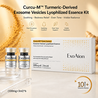 Sérum Visage Lyophilisé aux Exosomes de Curcuma 100mg+3ml – Lot de 6 – Anti-Âge, Apaisant, Anti-Rougeurs, Unifiant le Teint, Hydratant, Or
