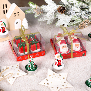 Shuangyuan 3.5*5Cm Sang Trọng Giáng Sinh Santa Claus Hình Dạng Nến Đặt Nhà Trang Trí Nghệ Thuật Thủ Công Trụ Cột Nến - Product Image 5