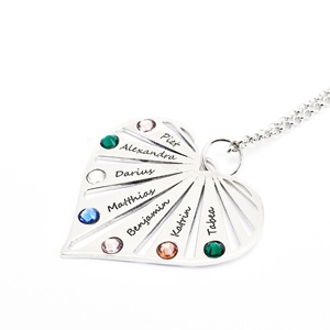 Pierre <span class=keywords><strong>de</strong></span> naissance avec <span class=keywords><strong>collier</strong></span> avec nom Charm coeur personnalisé en <span class=keywords><strong>argent</strong></span> avec <span class=keywords><strong>arbre</strong></span> <span class=keywords><strong>de</strong></span> <span class=keywords><strong>vie</strong></span> - Product Image 4