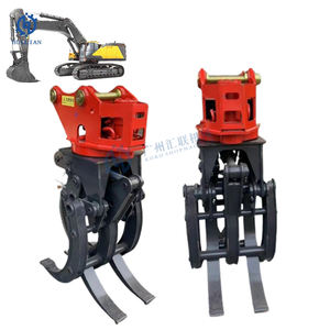 Gergaji Grapple hidrolik alat berat penggali kayu Grappe 1-50ton penggali mekanik Manual pemotong kayu pengambil pohon - Product Image 1