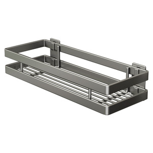 Wall Mounted Kitchen Storage Rack M Size Metal Lid Spice Jar Organizer Rectangle Design No Drill Installation - Product Image 5