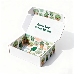 Logotipo personalizado de fábrica bajo MOQ corrugado reciclar embalaje de regalo zapatos de jardinería caja de ropa papel postal correo cajas de envío - Product Image 1