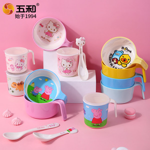 Wuhe Childrens Melamine Bowl Cartoon Design Anti Drop Baby Food Bowl 0-12 Months Household Use - Product Image 5