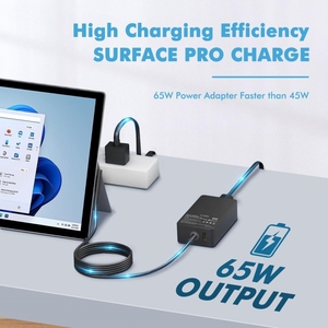 Adaptateur d'alimentation rapide 15V 4A 65W pour Microsoft Surface Book Surface <span class=keywords><strong>Pro</strong></span> 3 & 4 Tablette avec adaptateur de port USB - Product Image 2