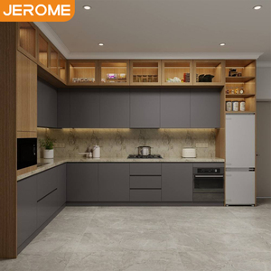Gabinetes de Cocina Prefabricados Modernos Jerome Factory, Juego Completo Preensamblado con Sistema de Cierre Suave para una Instalación Rápida - Product Image 1