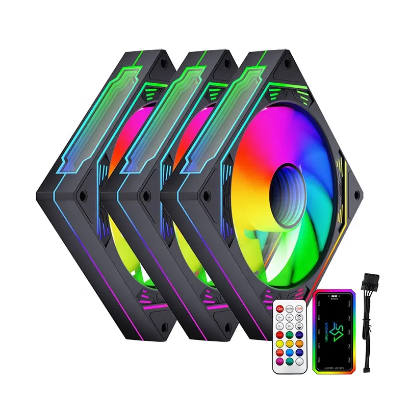 SNOWMAN OEM Pc Rgb Fan Cooling 6pin Air Pc Cooler Fan Rgb Comput Cooler With Your Customized Logo ODM 120mm Gaming Case Fan