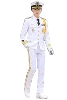 Nouvel Ensemble d'Uniforme en Polyester Blanc Imprimé de Commandement pour Officiers, Vêtements de Travail d'Hiver pour Adultes pour l'École et l'Usine - Product Image 2