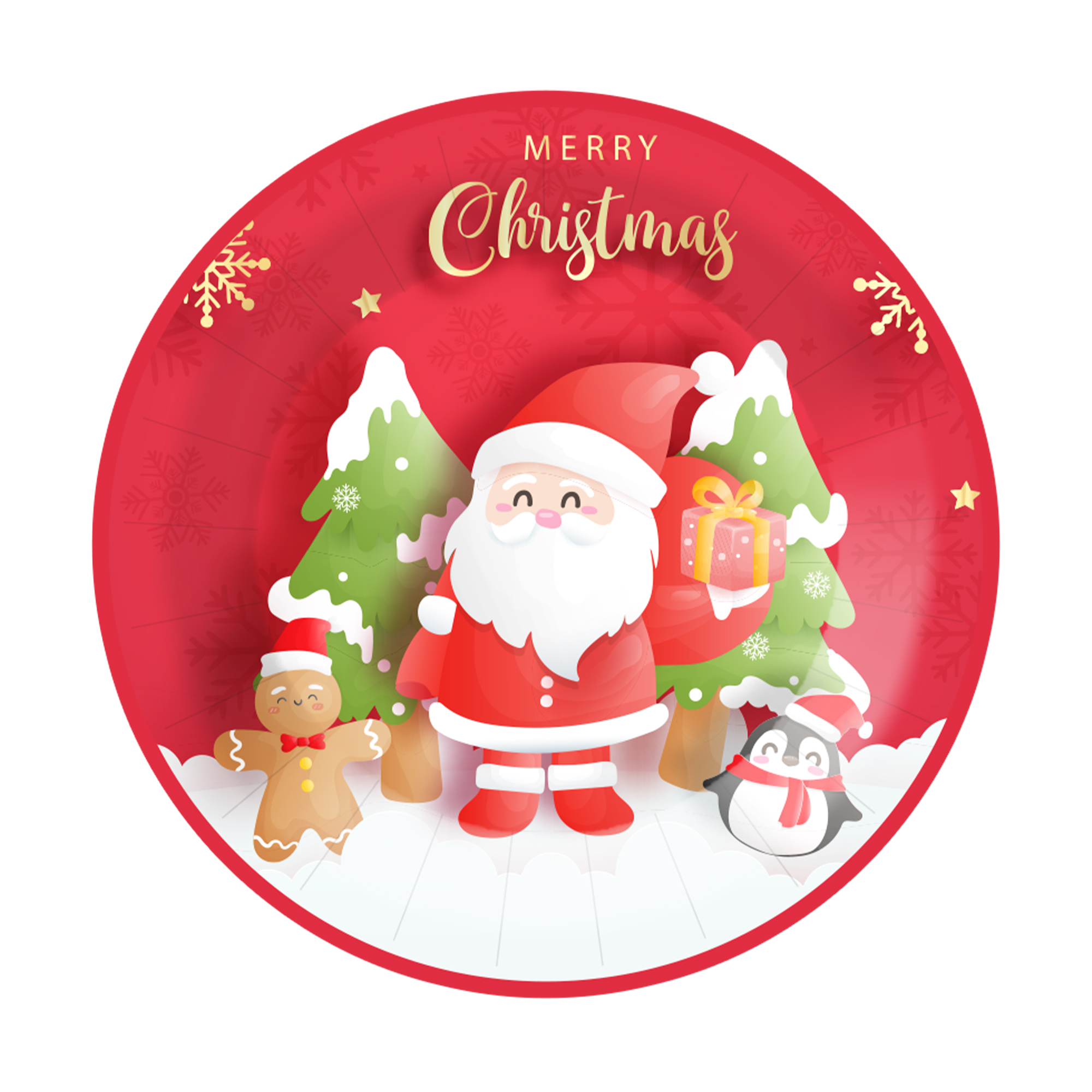 Plato de papel de 9 pulgadas * 8 piezas