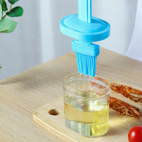 Bouteille à huile ménagère avec pinceau, petite potte à huile de cuisine, résistante aux hautes températures, pour la cuisson et le barbecue, en plastique PP monobloc