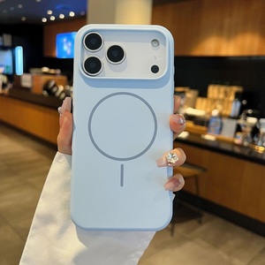 เคสโทรศัพท์ซิลิโคนแบบชาร์จไร้สาย 17 Pro Max แม่เหล็กแท้ อุปกรณ์เสริมโทรศัพท์ซิลิโคนสำหรับ iPhone 17 Air 16 Plus 15 14 13 Pro - Product Image 1