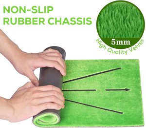 เสื่อฝึกซ้อมวงสวิงกอล์ฟ วัสดุ SBR ขนาด 30x60 ซม. สำหรับฝึกซ้อมกอล์ฟในร่ม/กลางแจ้ง - Product Image 4