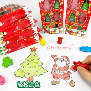 Emballage personnalisé <span class=keywords><strong>de</strong></span> haute qualité non toxique 3D Crayons <span class=keywords><strong>en</strong></span> plastique sur le thème <span class=keywords><strong>de</strong></span> Noël avec livret pour enfants Jouets <span class=keywords><strong>de</strong></span> <span class=keywords><strong>dessin</strong></span> promotionnels - Product Image 2